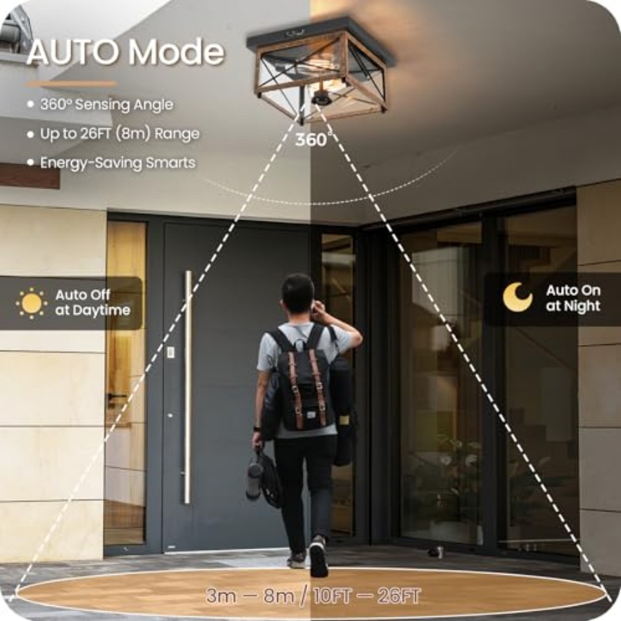 モーションセンサー付き屋外シーリングライト、屋外用フラッシュ - Outdoor Lighting Motion Sensor のレビューと価格