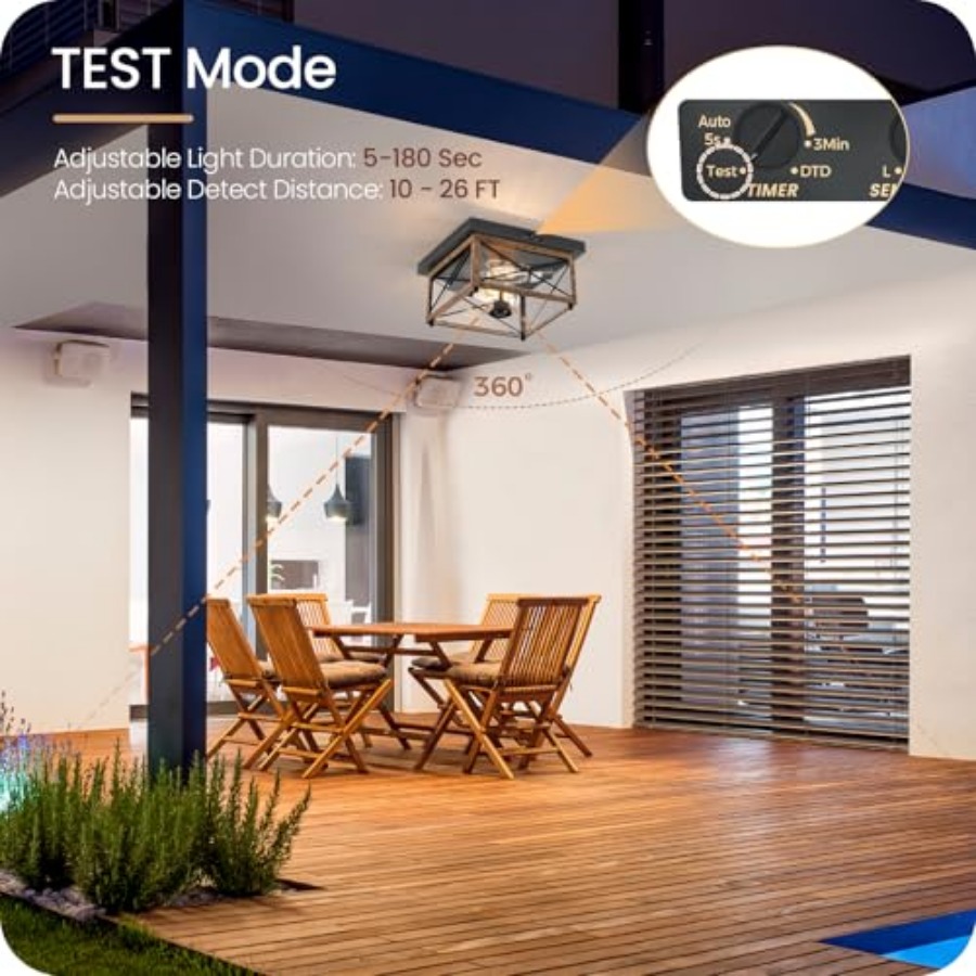 モーションセンサー付き屋外シーリングライト、屋外用フラッシュ - Outdoor Lighting Motion Sensor のレビューと価格