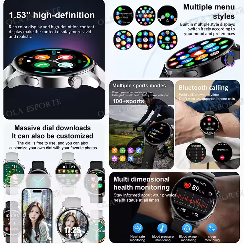 男女兼用新型スマートウォッチ BT通話 メッセージ通知 健康 - Outdoor Lighting Perspectives のレビューと価格