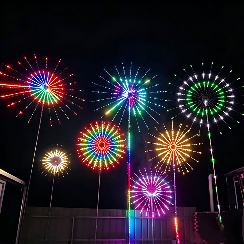 24本チューブ型新年用RGB花火スパークラー、デュアルスピー - Outdoor Lighting Year Round のレビューと価格
