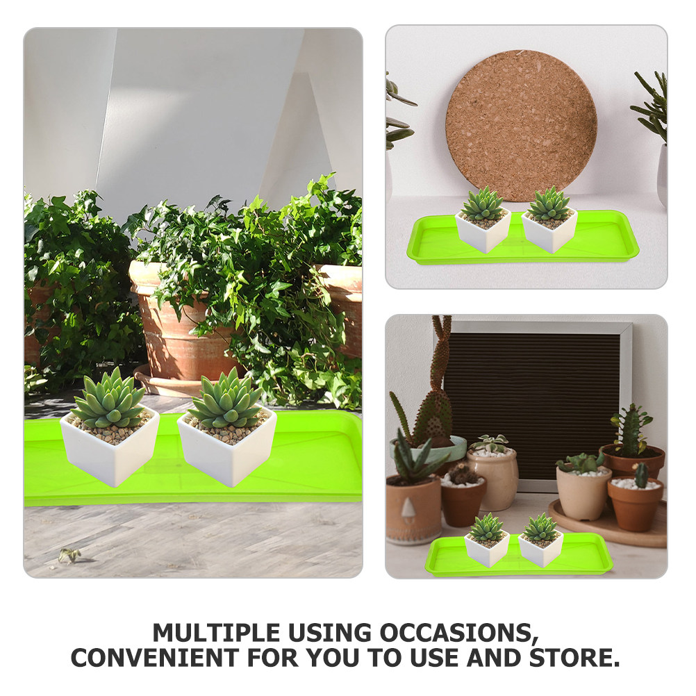 長方形の植木鉢用受け皿5個セット。明るい茶色のPP製で、屋内 - Outdoor Lighting Collections のレビューと価格