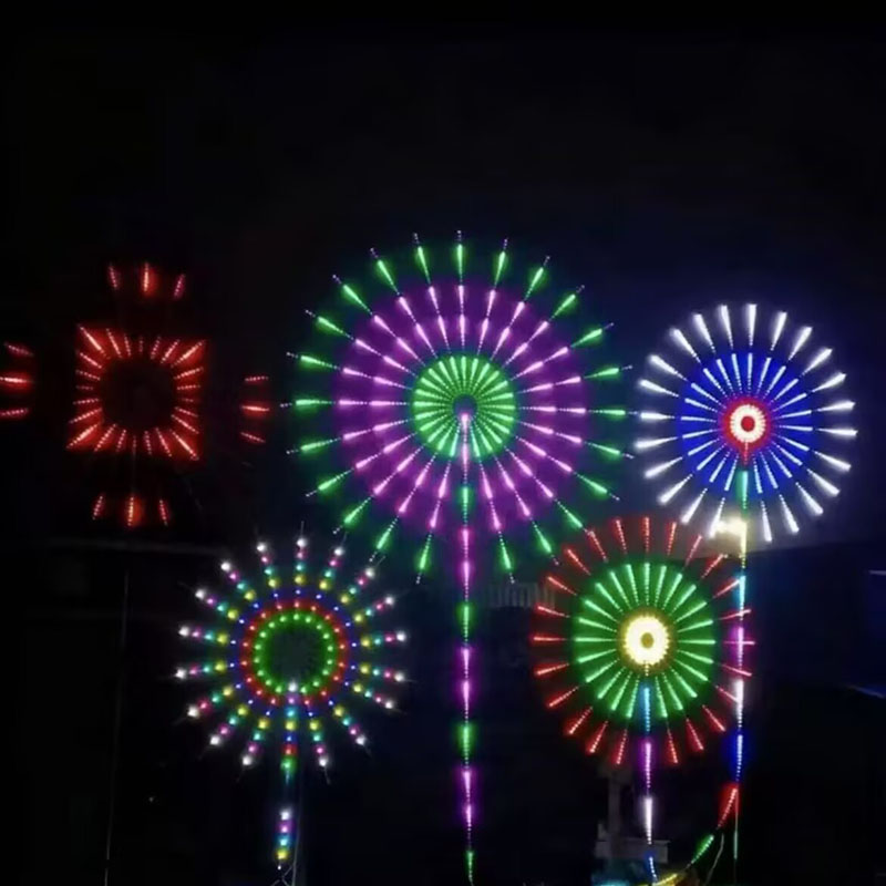 両面風車回転LED花火ストロボライトプログラム可能な屋外ラン - Outdoor Lighting Year Round のレビューと価格
