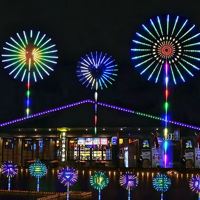 両面風車回転LED花火ストロボライトプログラム可能な屋外ラン - Outdoor Lighting Year Round のレビューと価格