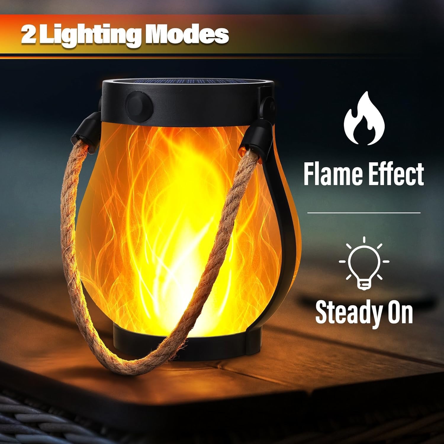ソーラーフレームハンギングランタン タイプC急速充電 防水  - Fire Torch Solar のレビューと価格