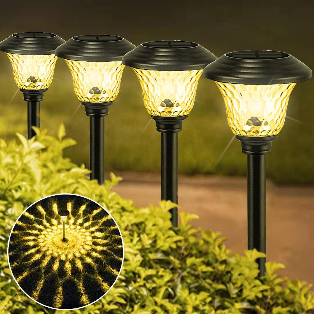 ソーラーパスウェイライト屋外ソーラーヤードランプRGB変色/ - Outdoor Lighting Under Pergola のレビューと価格
