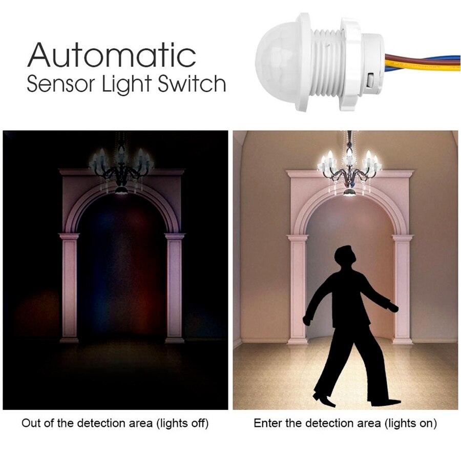 PIR モーションセンサー検出器スマートスイッチ家庭用屋内屋 - Outdoor Lighting Motion Sensor のレビューと価格
