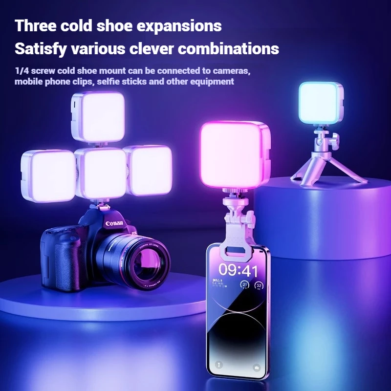 ミニ RGB LED ビデオフィルライト充電式ポータブルカメ - Outdoor Lighting Video Shooting のレビューと価格