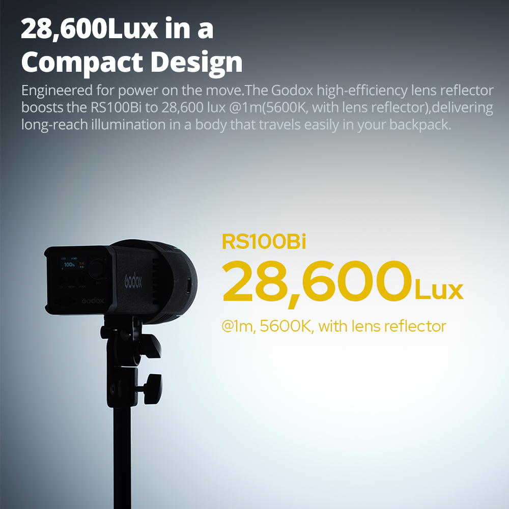 GODOX RS100Bi 28600Lux バイカラー R - Outdoor Lighting Video Shooting のレビューと価格