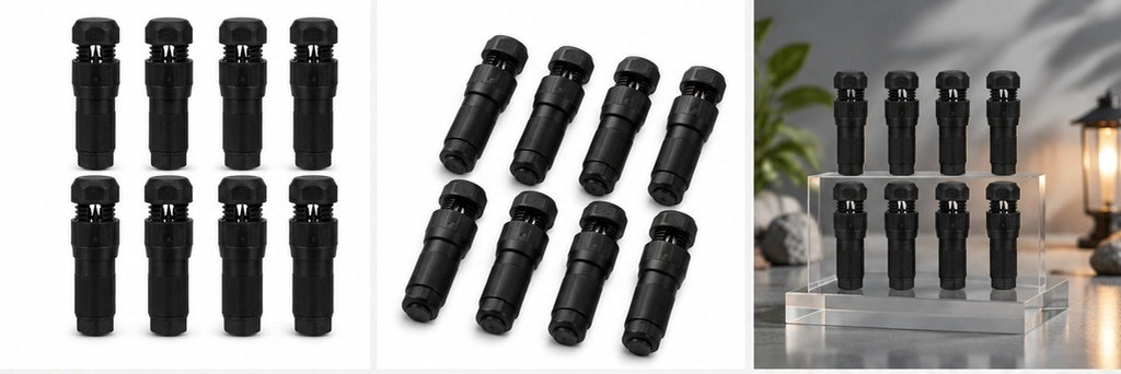 8個入り、防水仕様の低電圧用貫通式ワイヤーコネクター。屋外照 - Outdoor Lighting And Landscape のレビューと価格