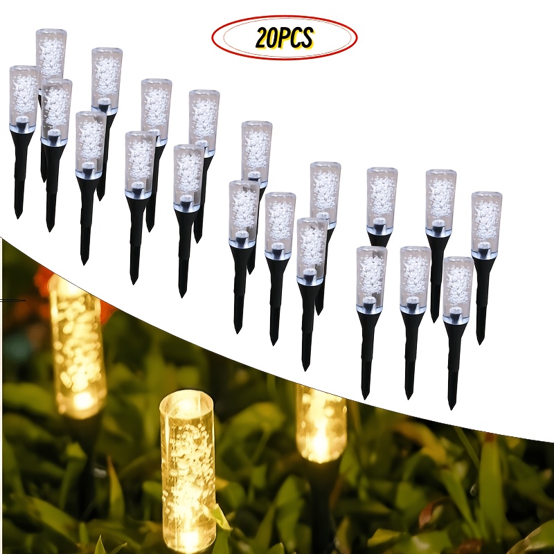 ソーラーバブルチューブソーラーパスウェイライト防水LED芝生 - Outdoor Lighting Under Pergola のレビューと価格