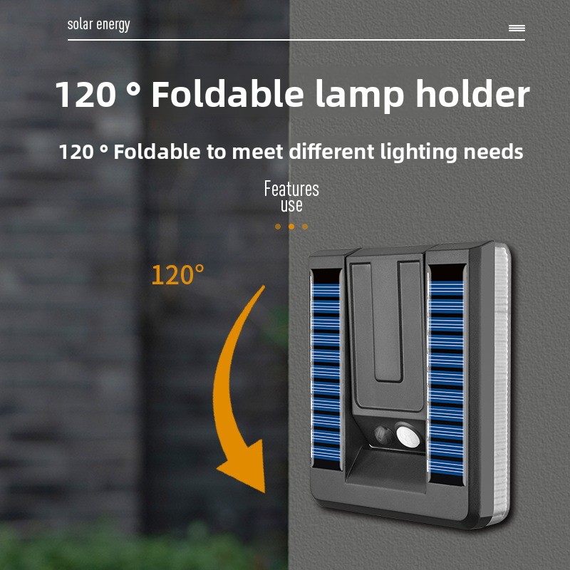 新しいスマート屋外折りたたみソーラーウォールランプヨーロピア - Outdoor Lighting Motion Sensor のレビューと価格